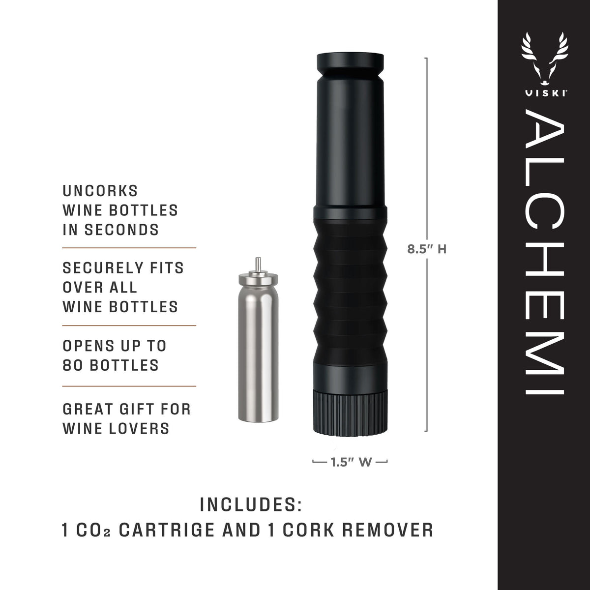 Alchemi CO2 Cork Remover - Knife Shift