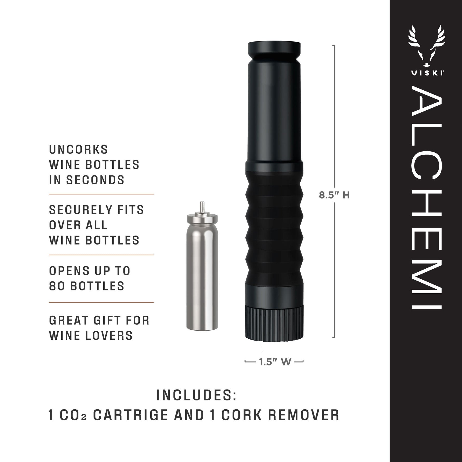 Alchemi CO2 Cork Remover - Knife Shift