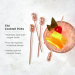 Pacific Tiki Cocktail Picks in Copper Set of 4 - Knife Shift
