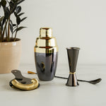 4-Piece Stainless Steel Barware Set in Black & Gold - Knife Shift