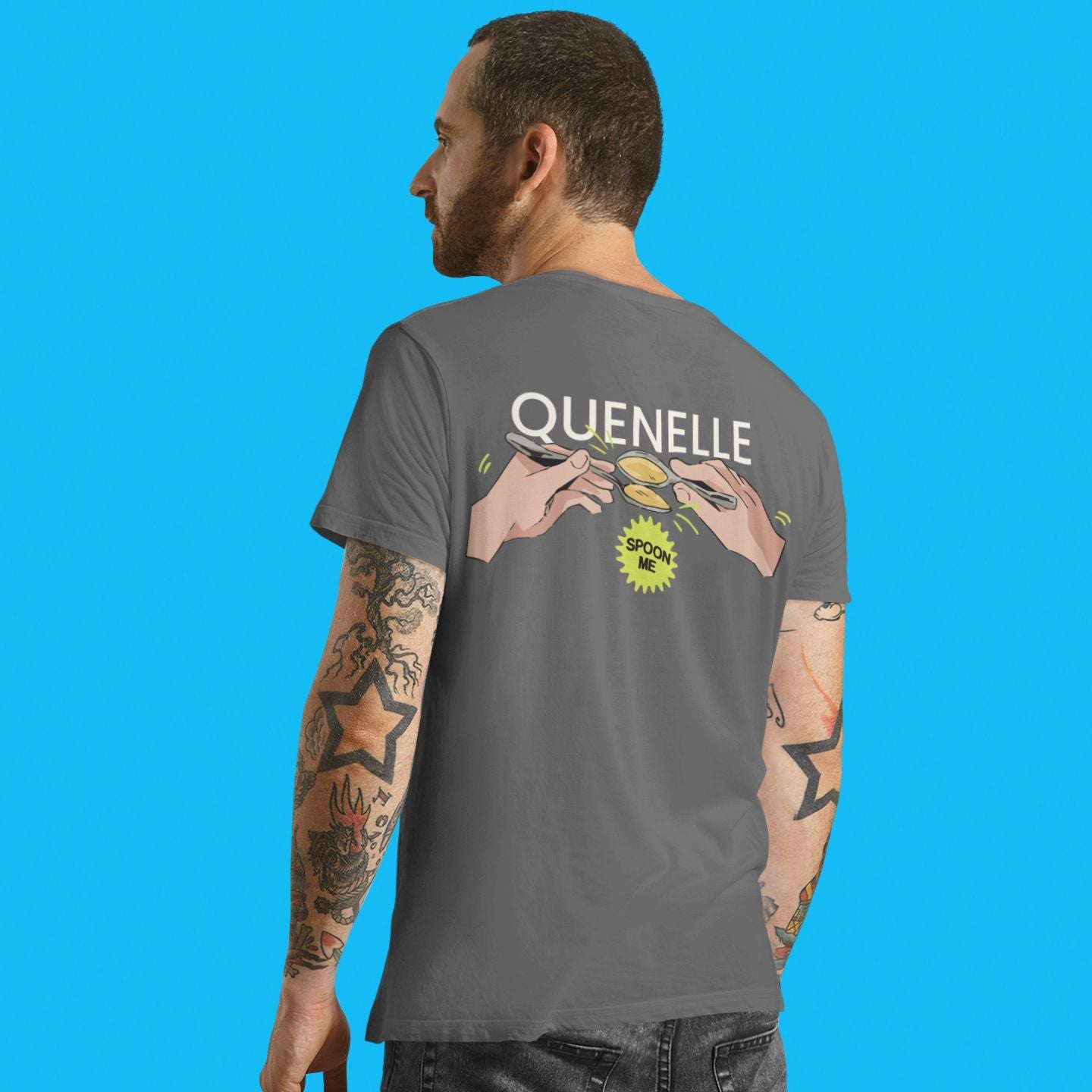 Quenelle Technique - Unisex Heavyweight T-shirt-T-Shirt-gift ideas for foodies-Knife Shift