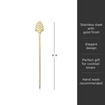 Art Deco Cocktail Picks in Gold Set of 4 - Knife Shift