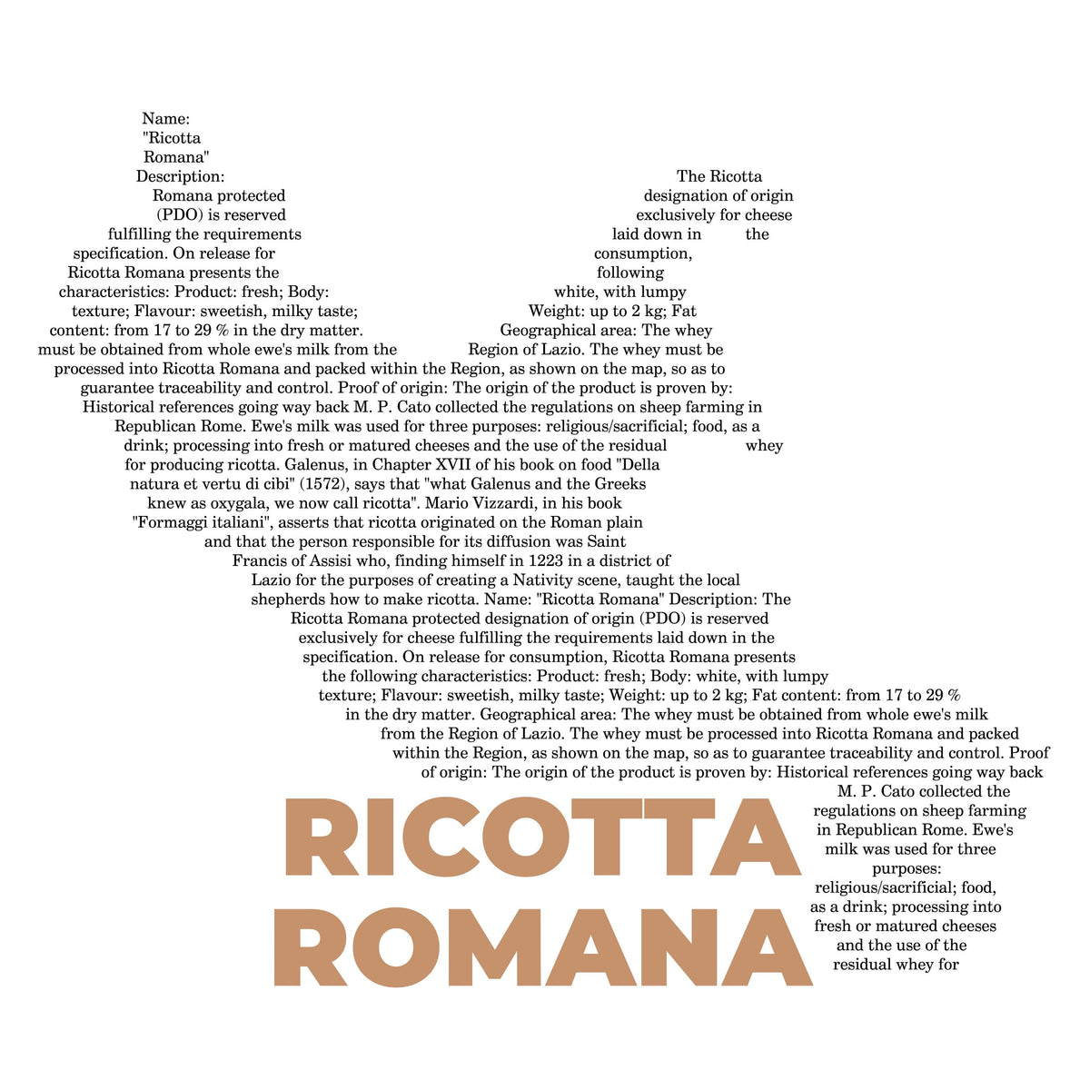 Ricotta Romana Cheese Map - Pocket T-shirt-T-Shirt-gift ideas for foodies-Knife Shift