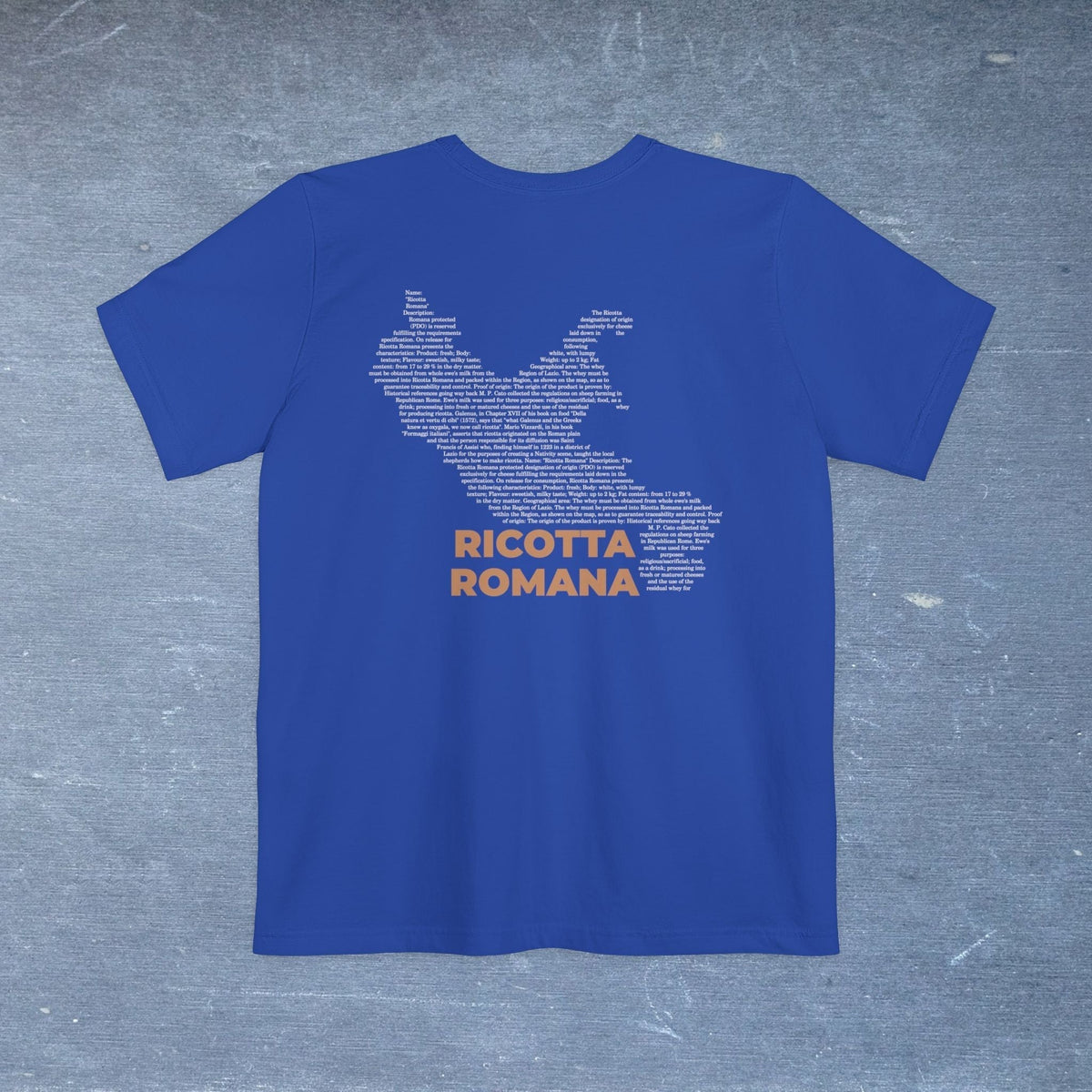 Ricotta Romana Cheese Map - Pocket T-shirt-T-Shirt-gift ideas for foodies-Knife Shift