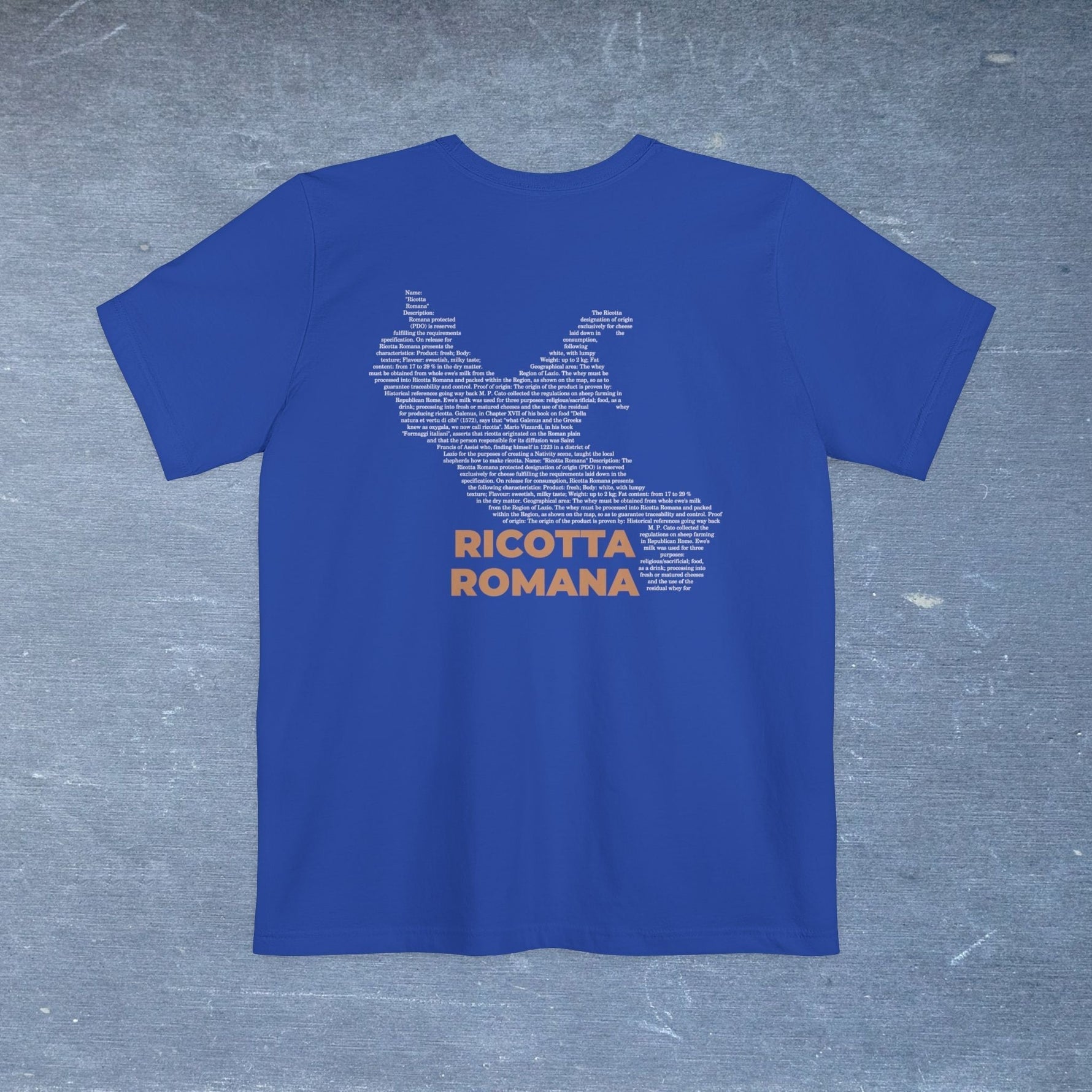 Ricotta Romana Cheese Map - Pocket T-shirt-T-Shirt-gift ideas for foodies-Knife Shift