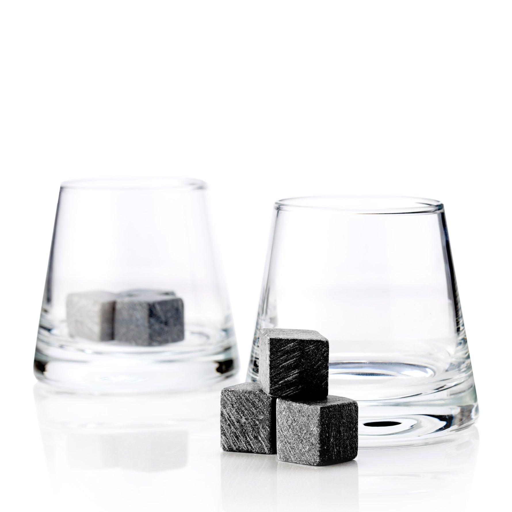 8-Piece Glacier Rocks Soapstone Cube and Tumbler Set - Knife Shift