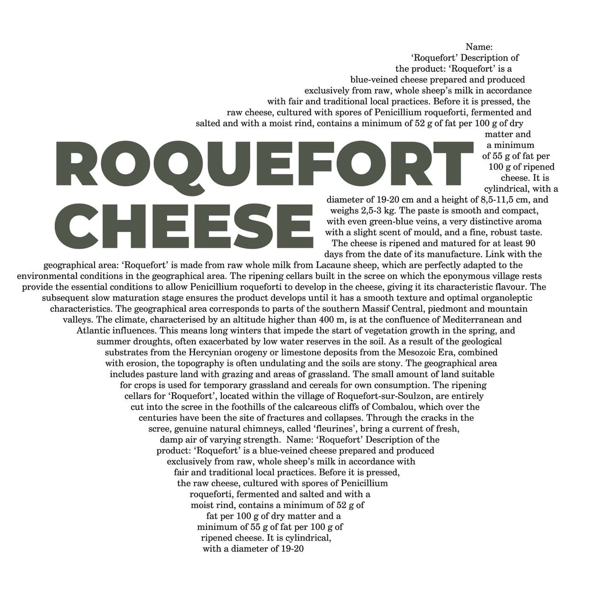 Roquefort Cheese Map - Pocket T-shirt-T-Shirt-gift ideas for foodies-Knife Shift