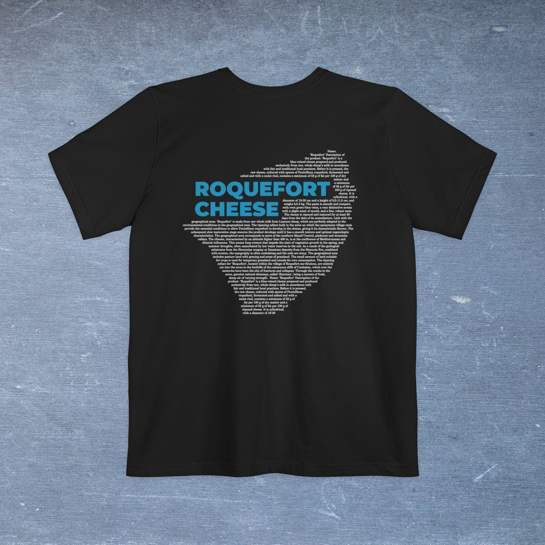 Roquefort Cheese Map - Pocket T-shirt-T-Shirt-gift ideas for foodies-Knife Shift