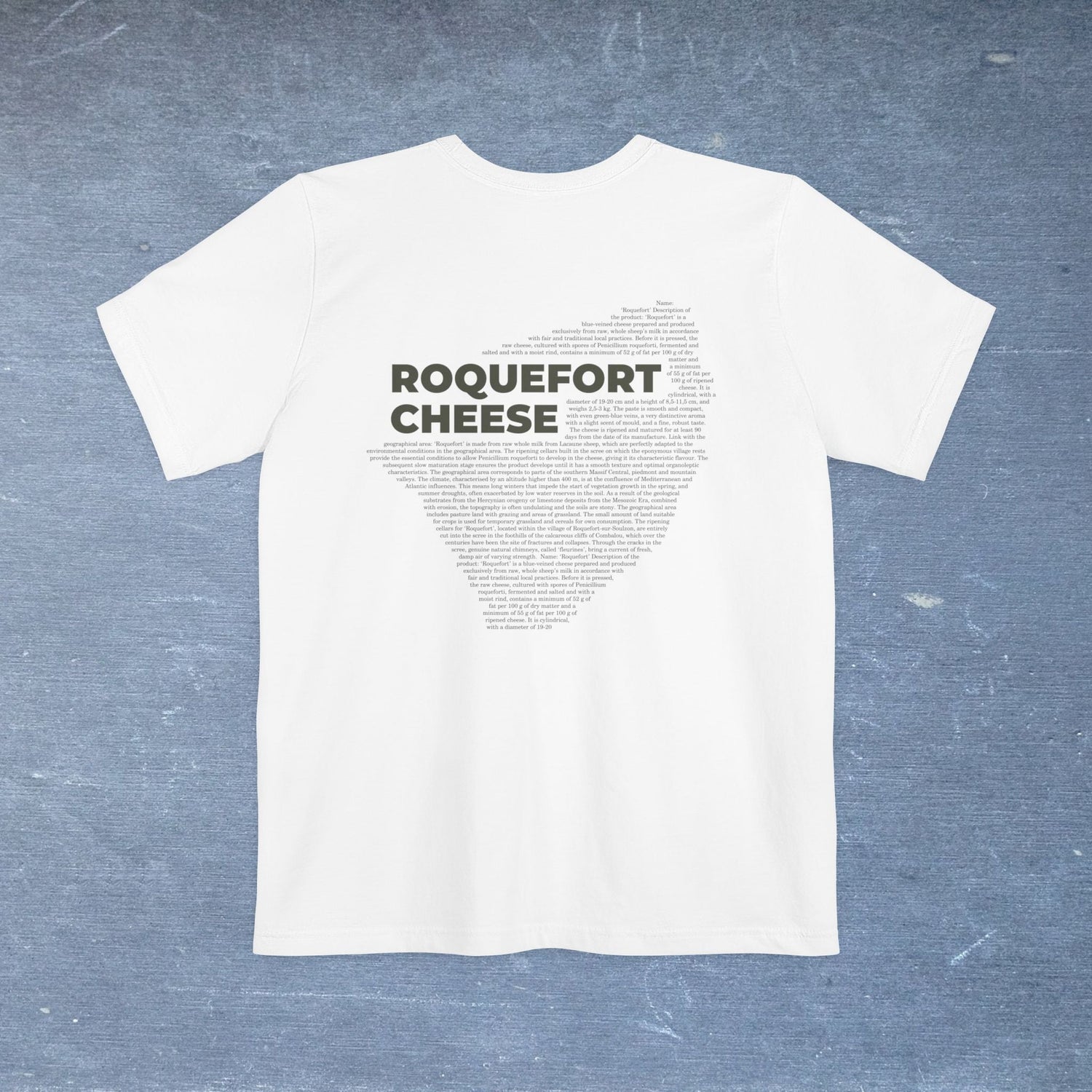 Roquefort Cheese Map - Pocket T-shirt-T-Shirt-gift ideas for foodies-Knife Shift