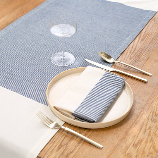 The Stripe Collection Runner Natural & Elderberry - Knife Shift