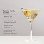 Admiral Crystal Martini Glasses - Knife Shift