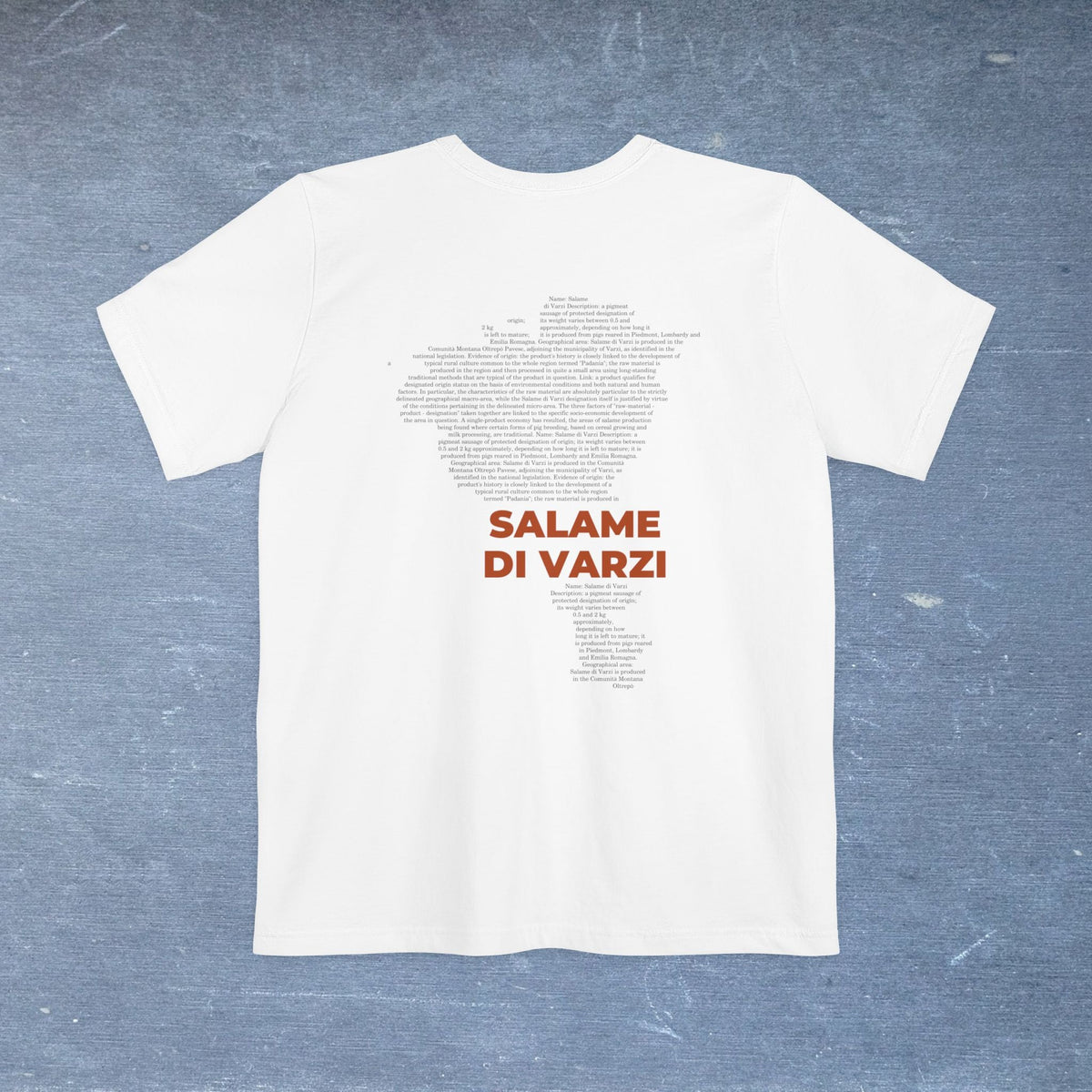 Salame di Varzi Map - Pocket T-shirt-T-Shirt-gift ideas for foodies-Knife Shift