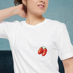 San Marzano Tomatoes Map - Pocket T-shirt-T-Shirt-gift ideas for foodies-Knife Shift