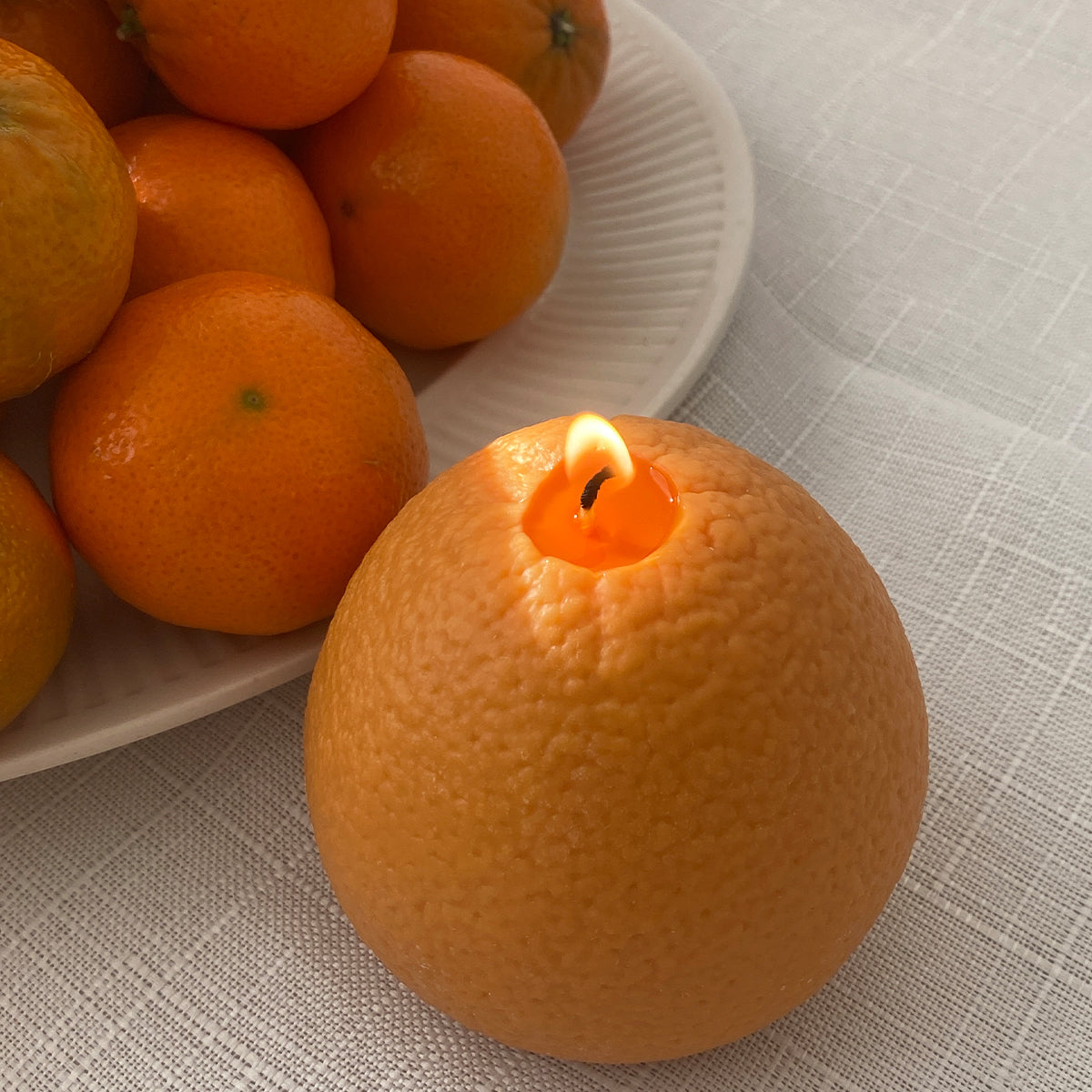 Large Orange Candle - Knife Shift