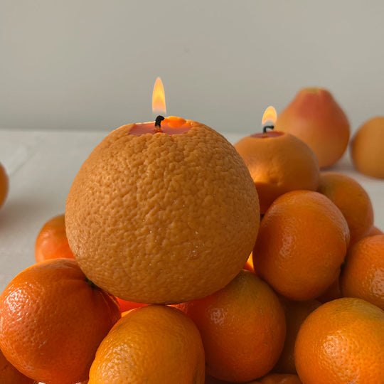 Large Orange Candle - Knife Shift