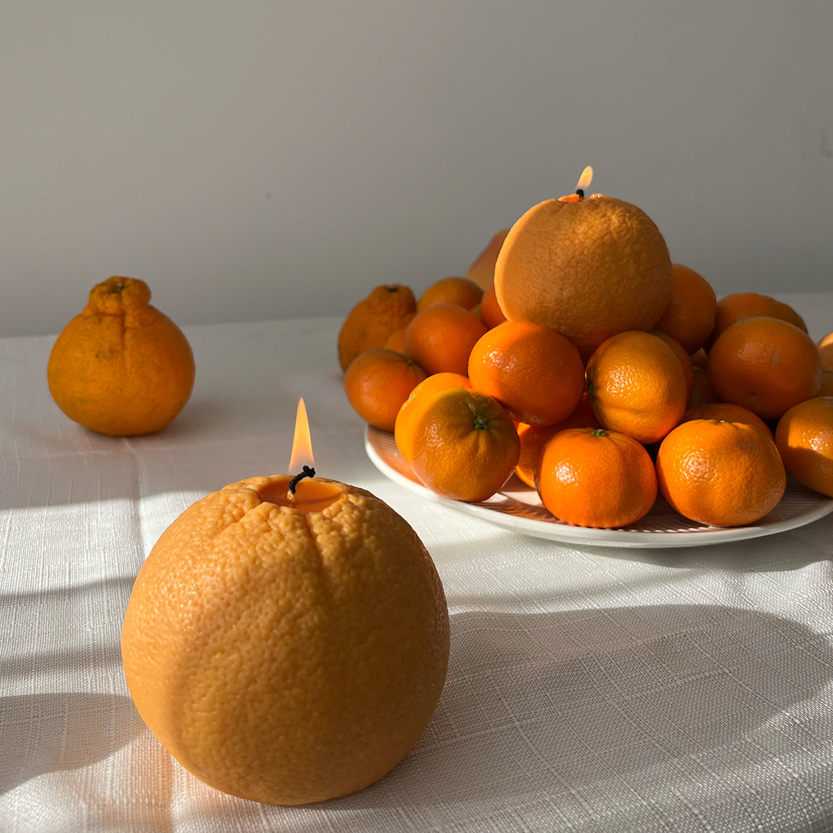 Large Orange Candle - Knife Shift