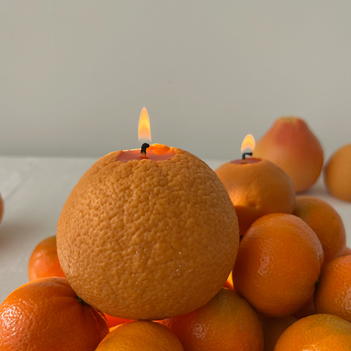 Large Orange Candle - Knife Shift