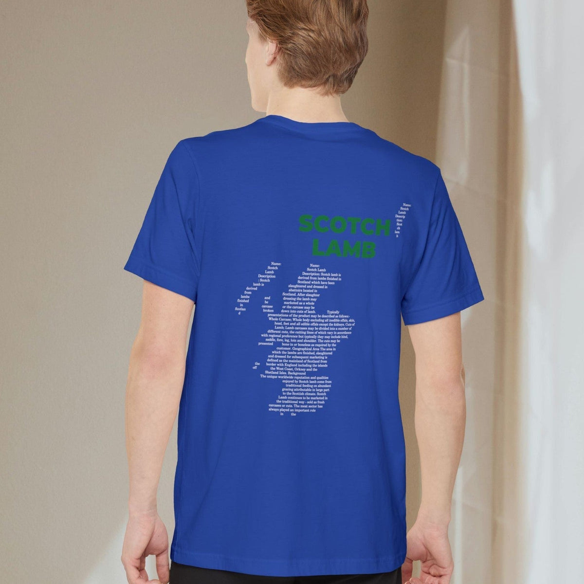 Scotch Lamb Map - Pocket T-shirt-T-Shirt-gift ideas for foodies-Knife Shift