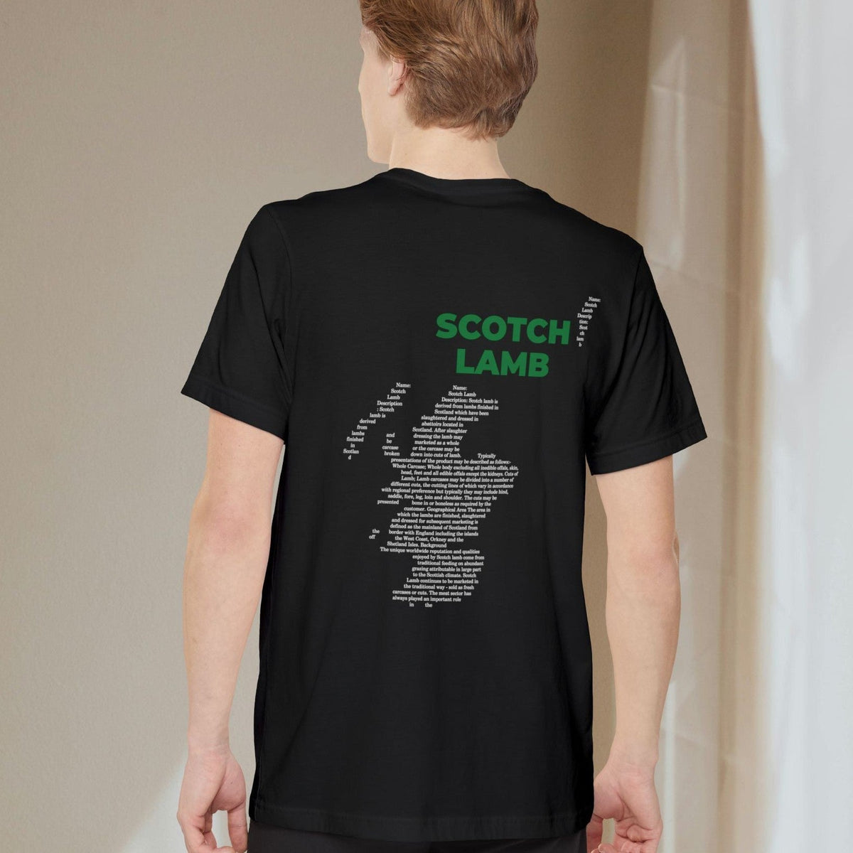 Scotch Lamb Map - Pocket T-shirt-T-Shirt-gift ideas for foodies-Knife Shift