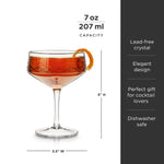 Admiral Crystal Coupe Glasses - Knife Shift