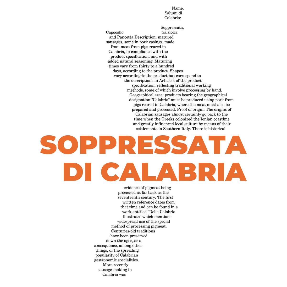 Soppressata di Calabria Map - Pocket T-shirt-T-Shirt-gift ideas for foodies-Knife Shift