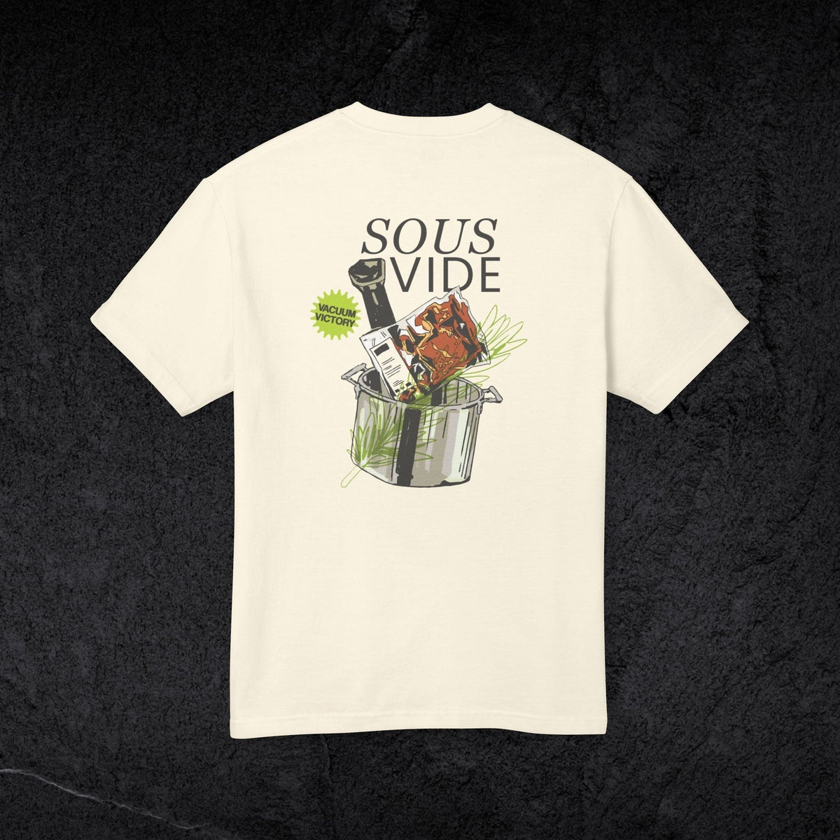 Sous Vide Technique - Unisex Heavyweight T-shirt-T-Shirt-gift ideas for foodies-Knife Shift