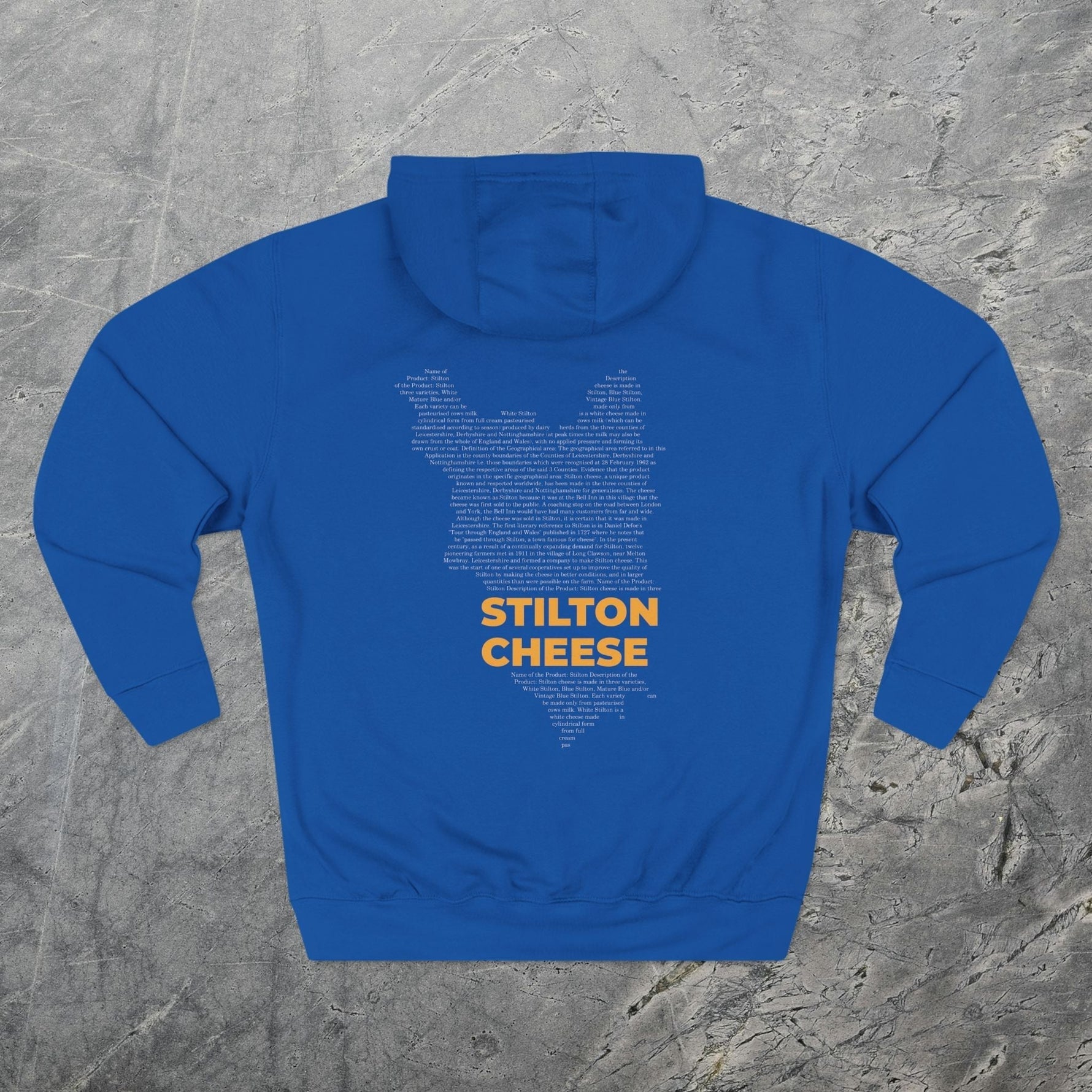 Stilton Cheese Map - Midweight Hoodie-Hoodie-gift ideas for foodies-Knife Shift