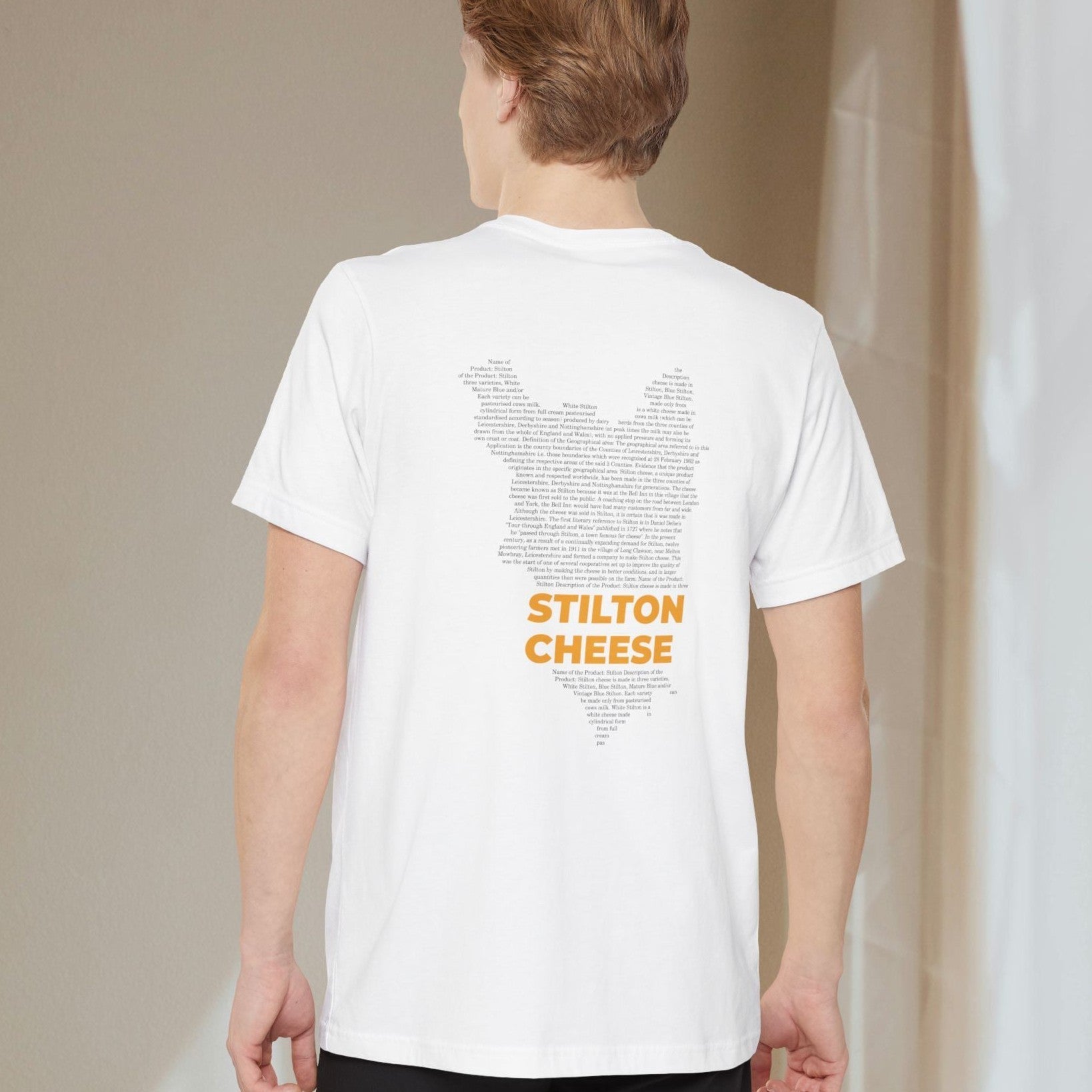 Stilton Cheese Map - Pocket T-shirt-T-Shirt-gift ideas for foodies-Knife Shift