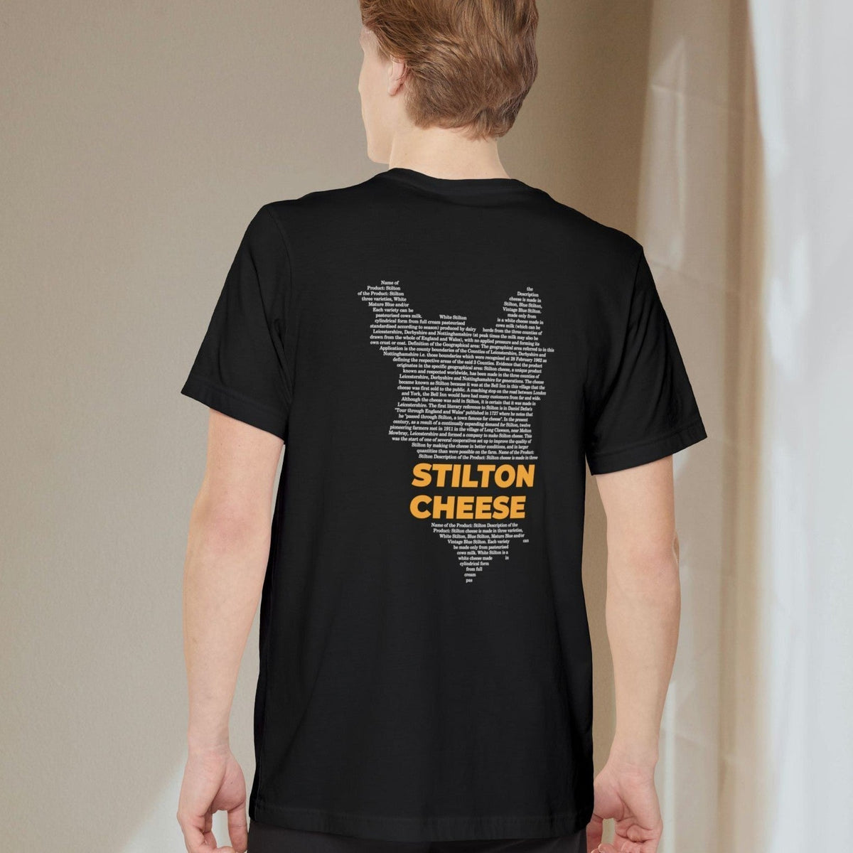 Stilton Cheese Map - Pocket T-shirt-T-Shirt-gift ideas for foodies-Knife Shift