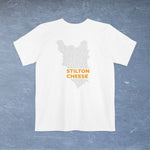 Stilton Cheese Map - Pocket T-shirt-T-Shirt-gift ideas for foodies-Knife Shift