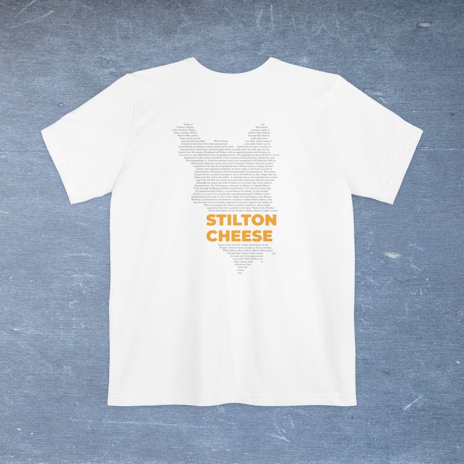 Stilton Cheese Map - Pocket T-shirt-T-Shirt-gift ideas for foodies-Knife Shift