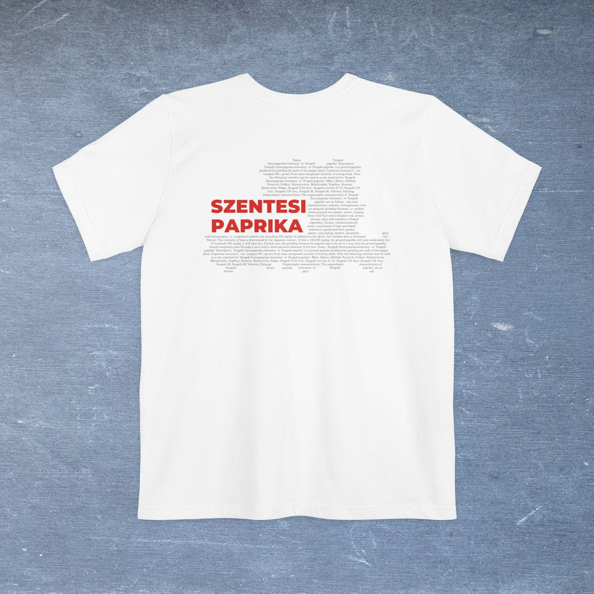 Szentesi Paprika Map - Pocket T-shirt-T-Shirt-gift ideas for foodies-Knife Shift