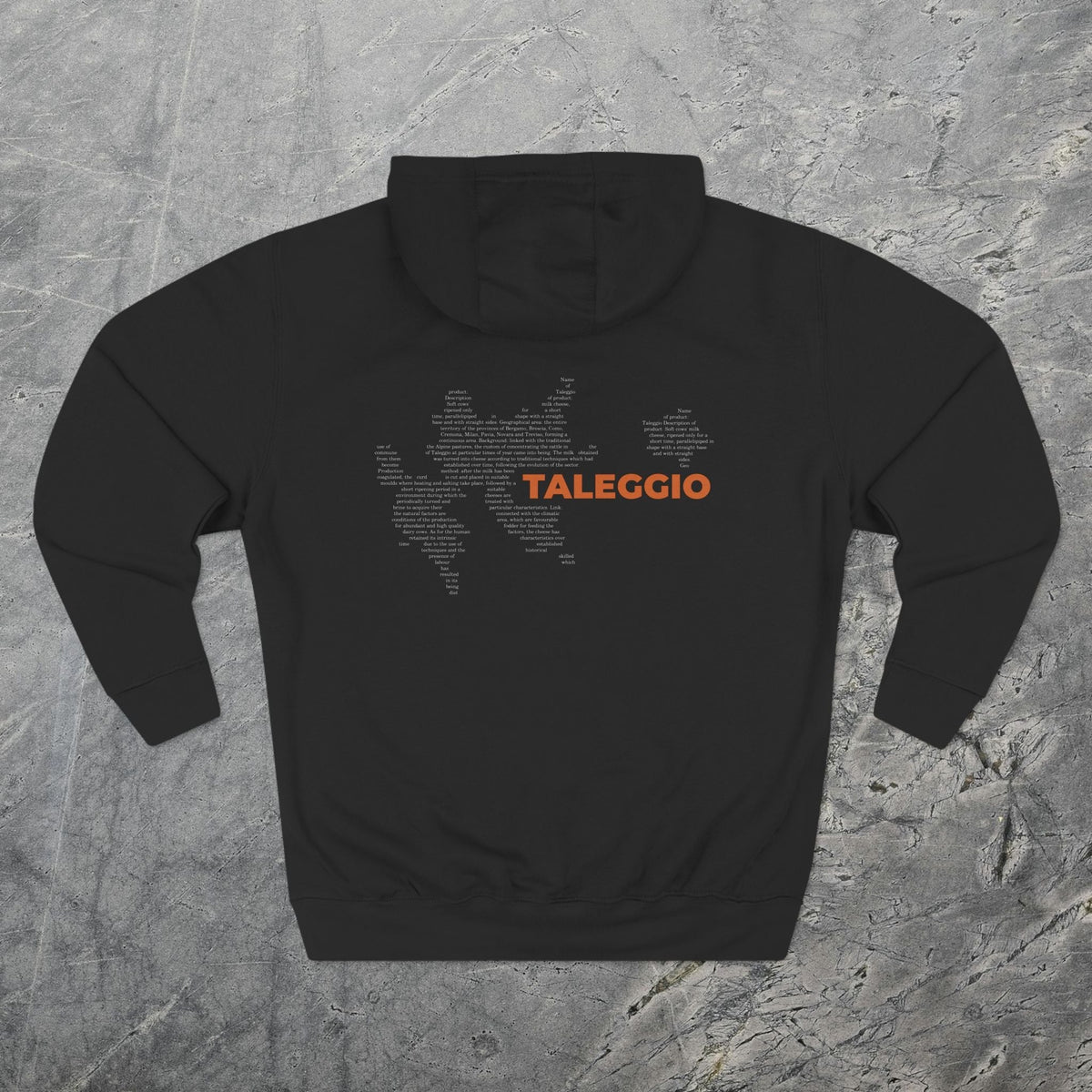 Taleggio Cheese Map - Midweight Hoodie-Hoodie-gift ideas for foodies-Knife Shift