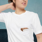 Taleggio Cheese Map - Pocket T-shirt-T-Shirt-gift ideas for foodies-Knife Shift