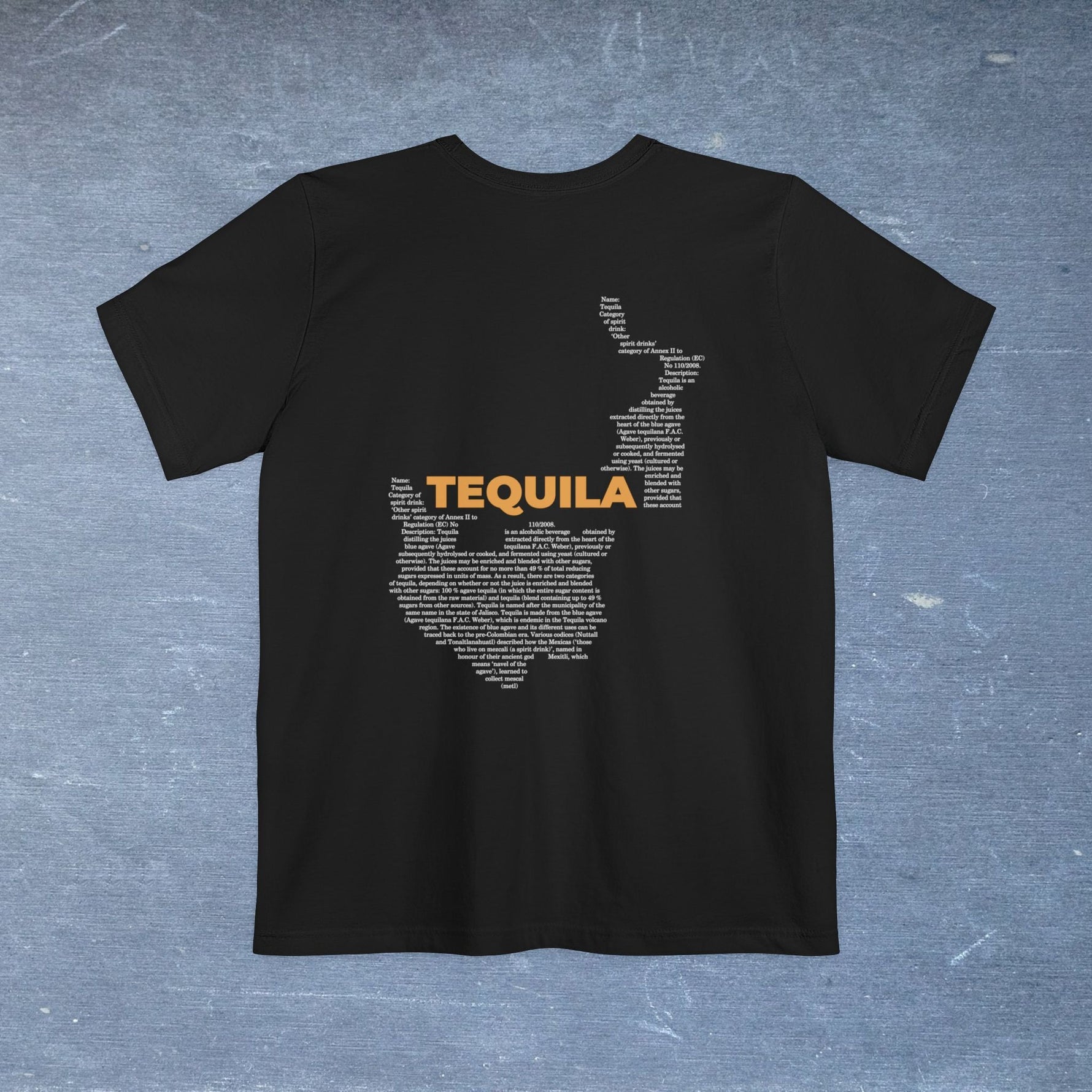 Tequila Map - Pocket T-shirt-T-Shirt-gift ideas for foodies-Knife Shift