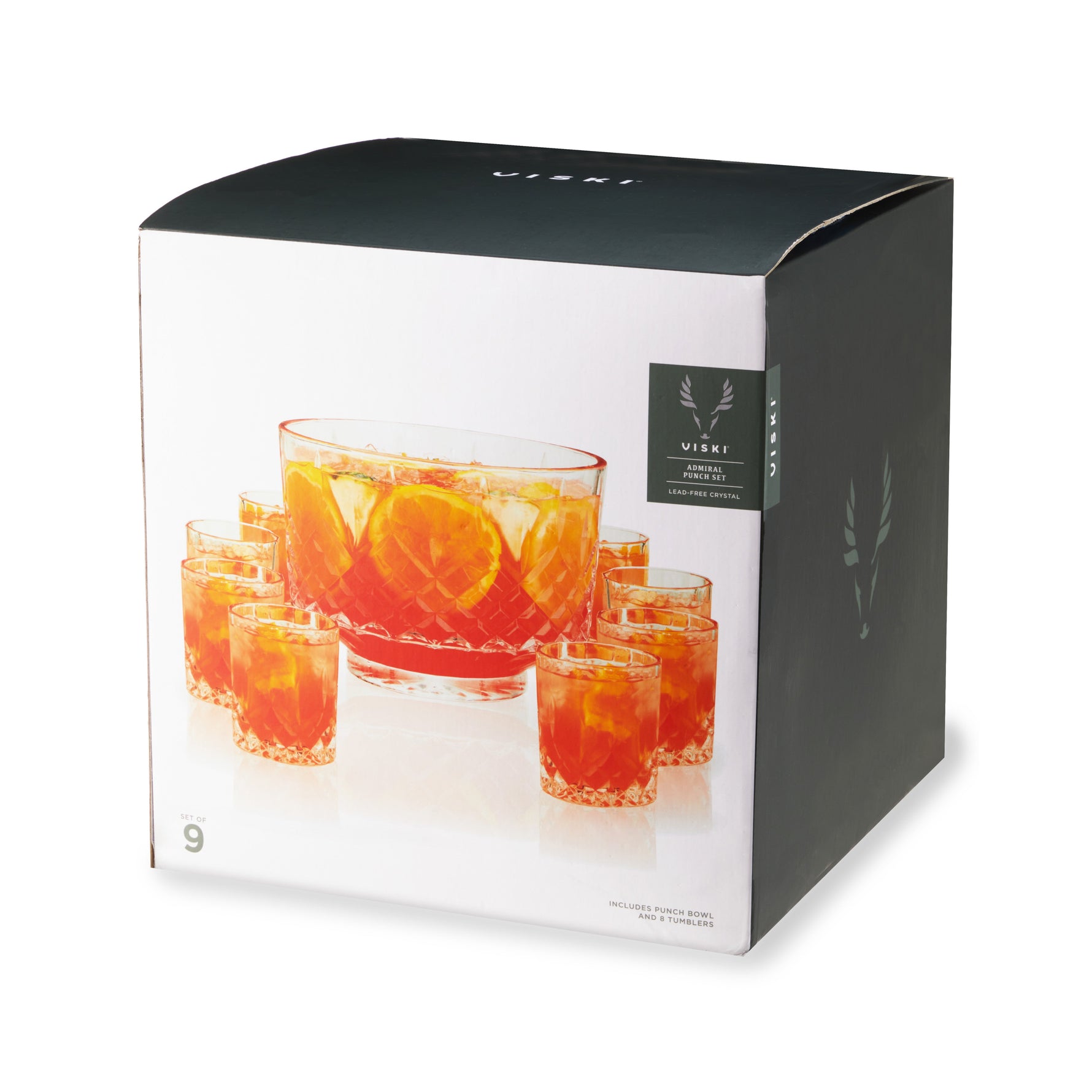 Admiral Crystal Punch Bowl and Tumbler Set - Knife Shift