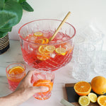 Admiral Crystal Punch Bowl and Tumbler Set - Knife Shift