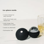 8-Piece Ice Sphere Mold and Crystal Rocks Glass Gift Set - Knife Shift