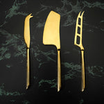 Cheese Knives in Gold Set of 3 - Knife Shift