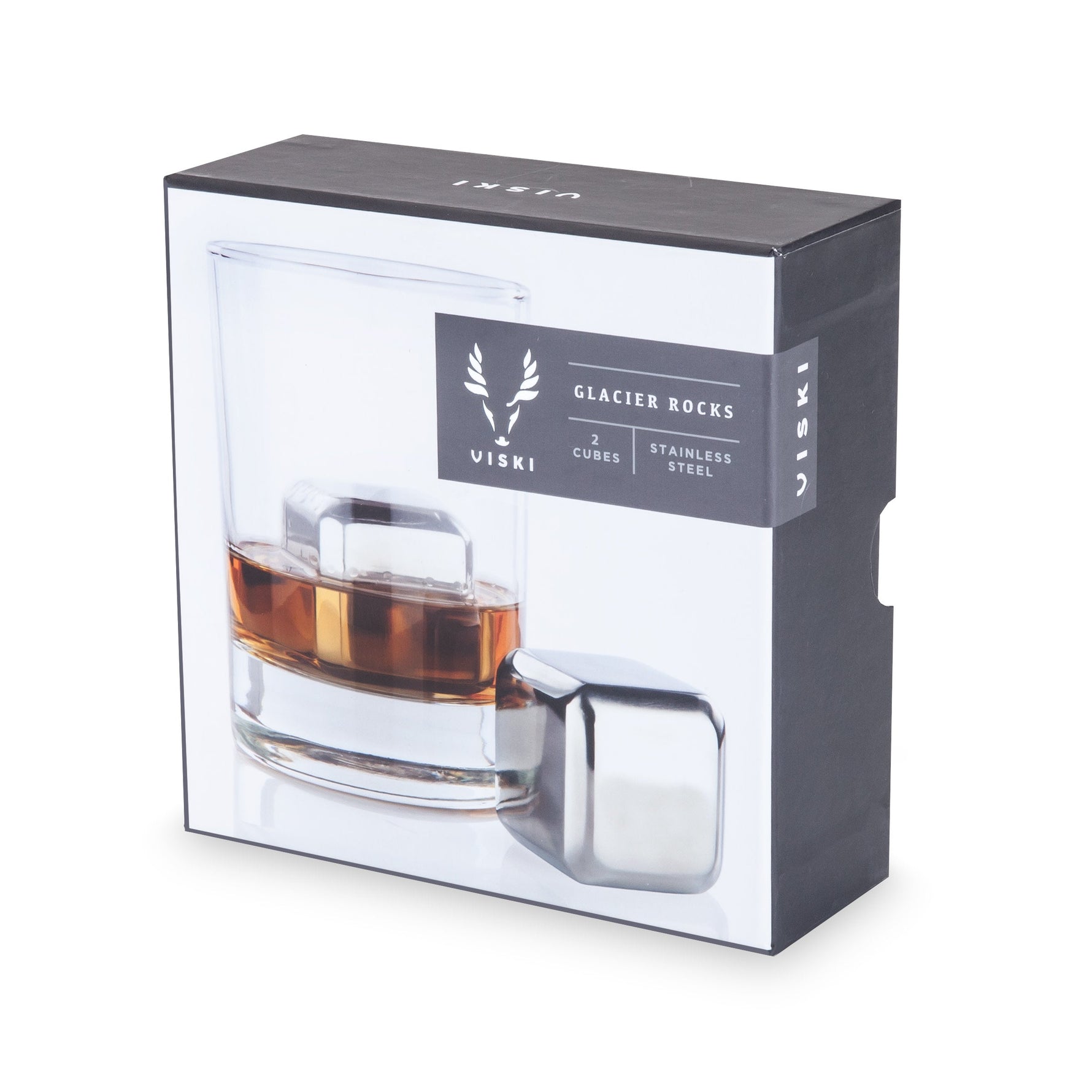 Glacier Rocks Large Stainless Steel Cube Set of 2 - Knife Shift