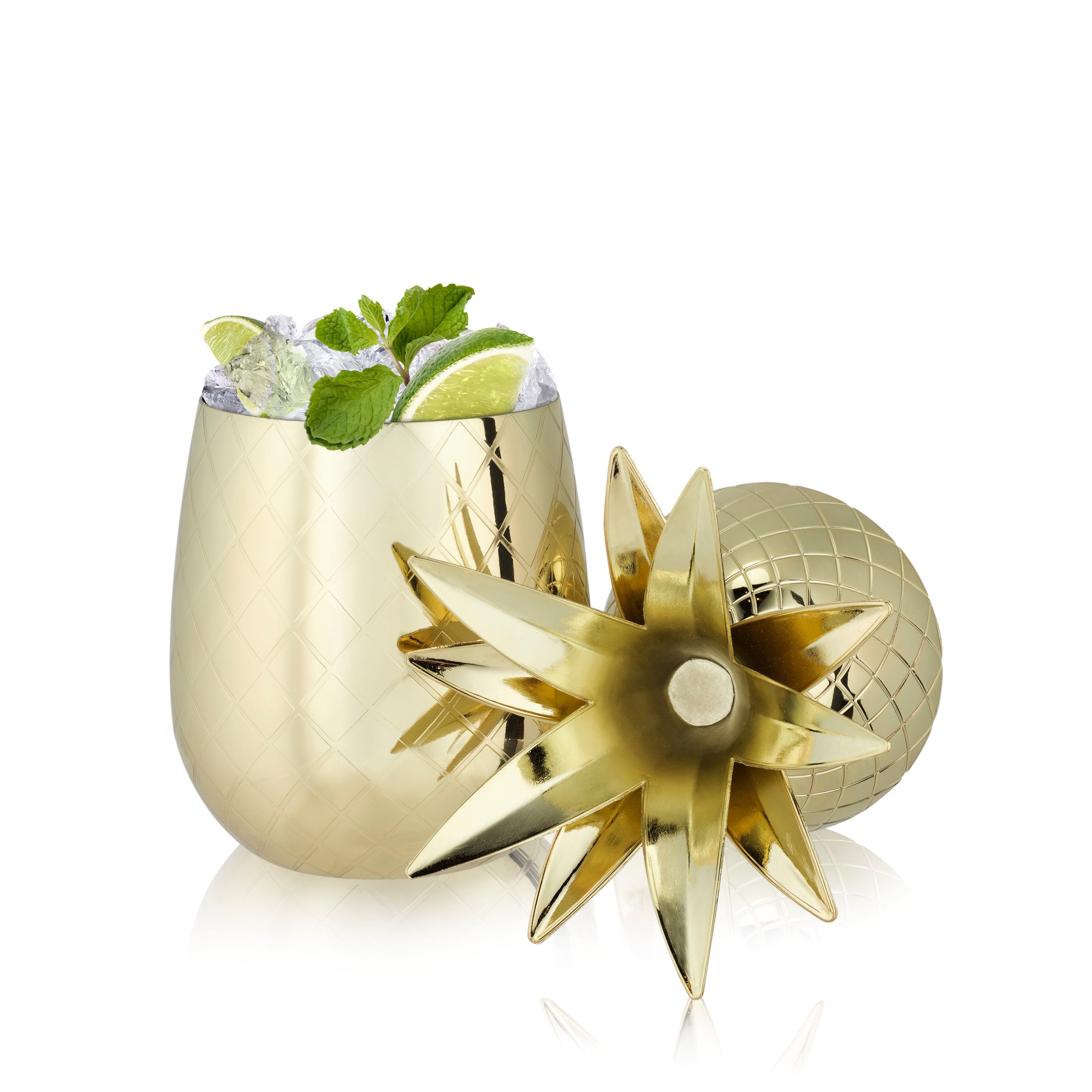 Pacific Pineapple Tumbler in Gold - Thumbnail 2