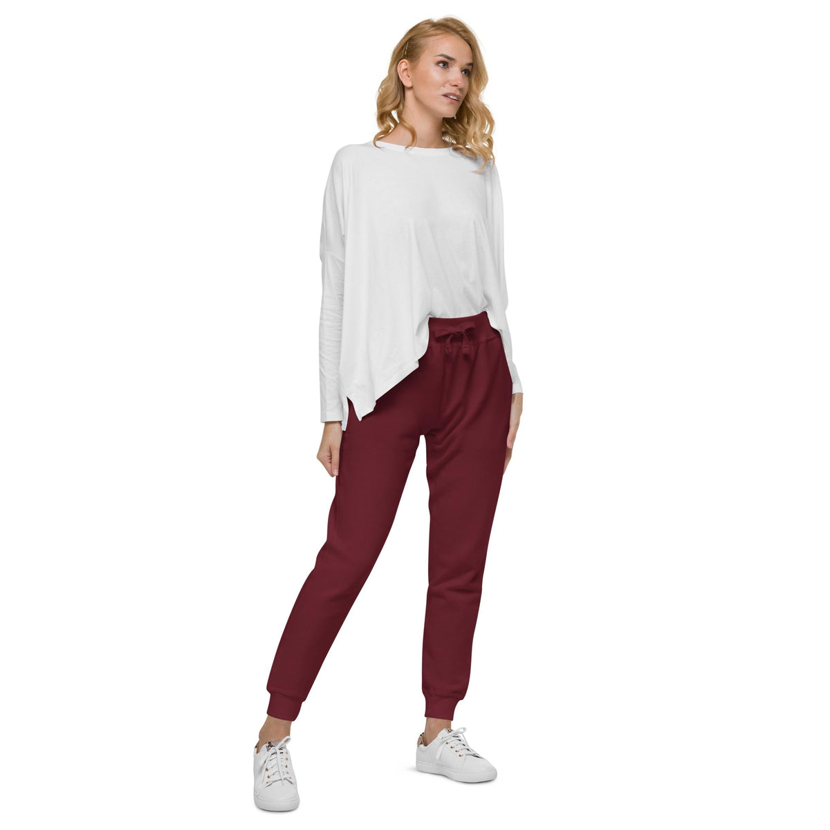 Maroon Fleece Sweatpants - Knife Shift