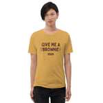 Give Me A Brownie Graphic Tee - Yellow - Knife Shift
