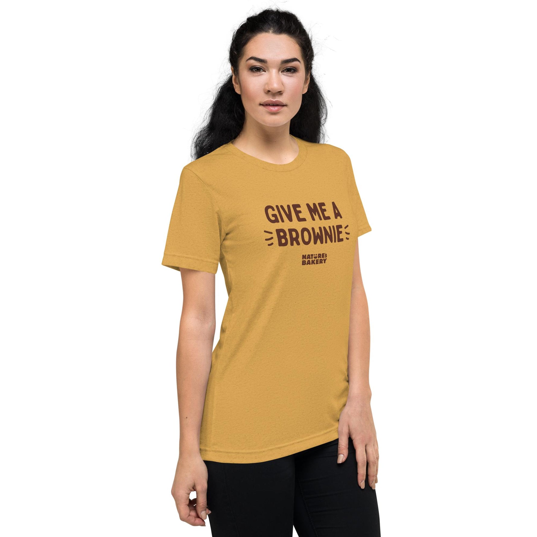 Give Me A Brownie Graphic Tee - Yellow - Knife Shift