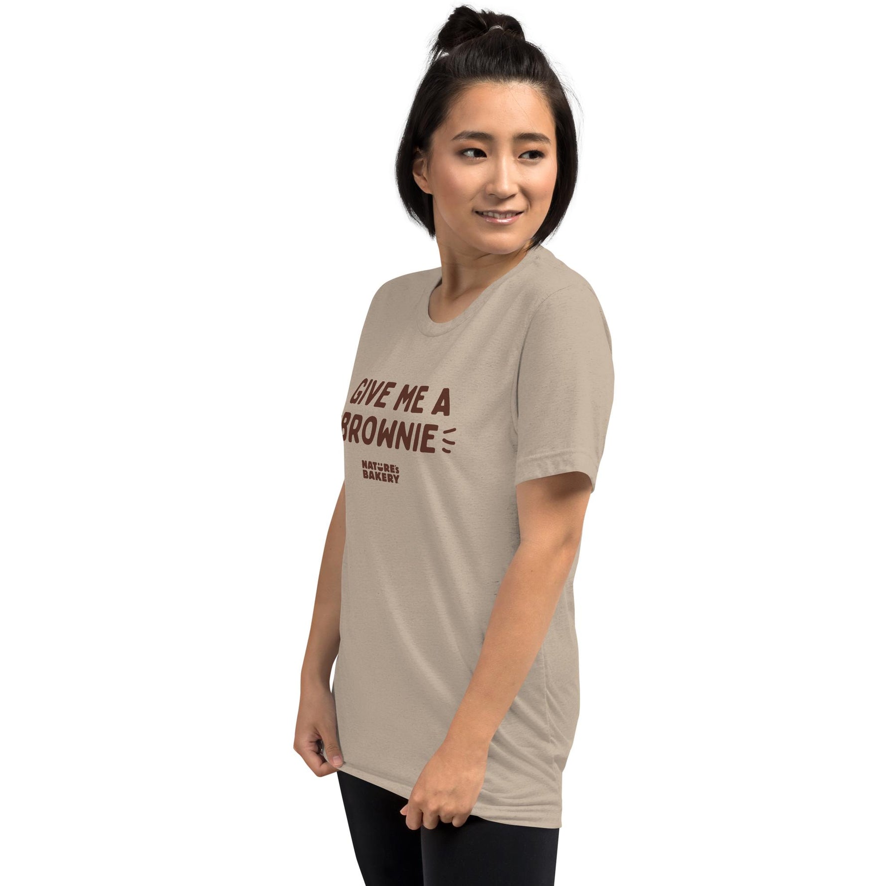 Give Me A Brownie Graphic Tee - Tan - Knife Shift