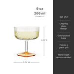 Gatsby Coupe Glasses Set of 2 - Knife Shift