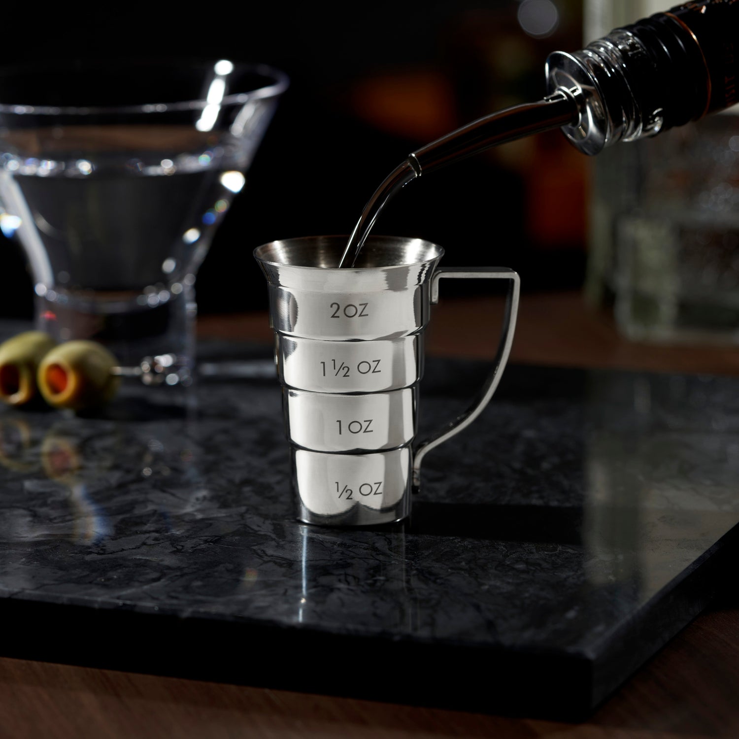 Stainless Steel Stepped Jigger - Knife Shift