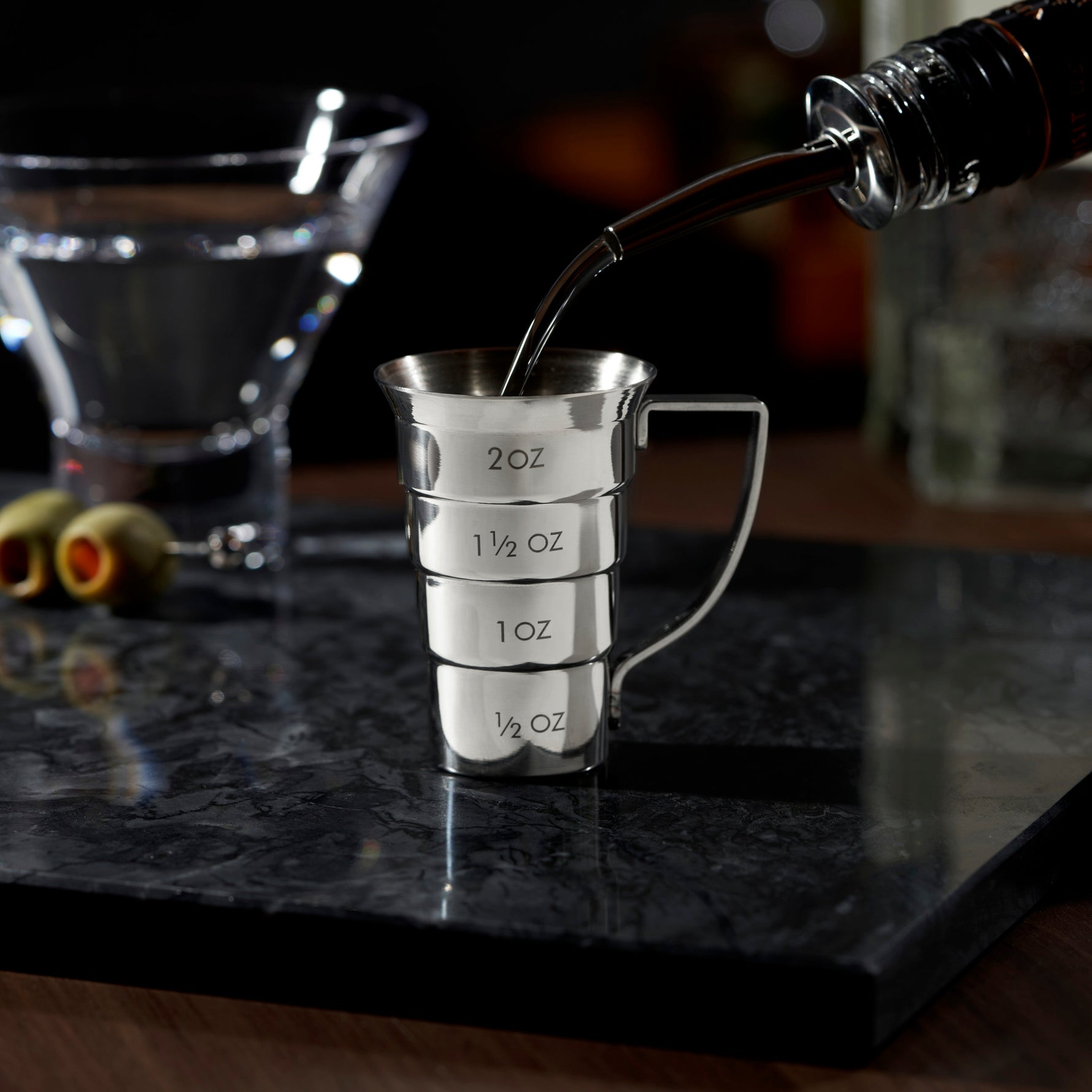 Stainless Steel Stepped Jigger - Knife Shift