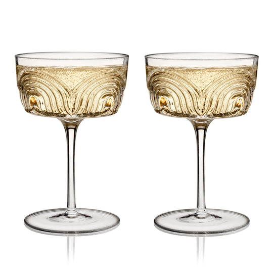 Beau Crystal Cocktail Coupes - Knife Shift