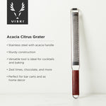 Professional Citrus Grater with Acacia Wood Handle - Knife Shift